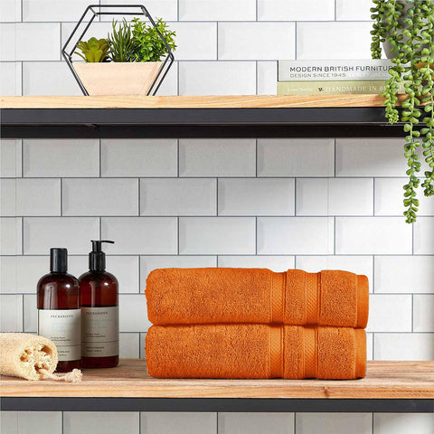 Christy Chroma Bath Sheet Set | Set of 4 | 2 Hand Towels 2 Bath Sheets | Highly Absorbent Heavyweight 675GSM | Bold and Bright