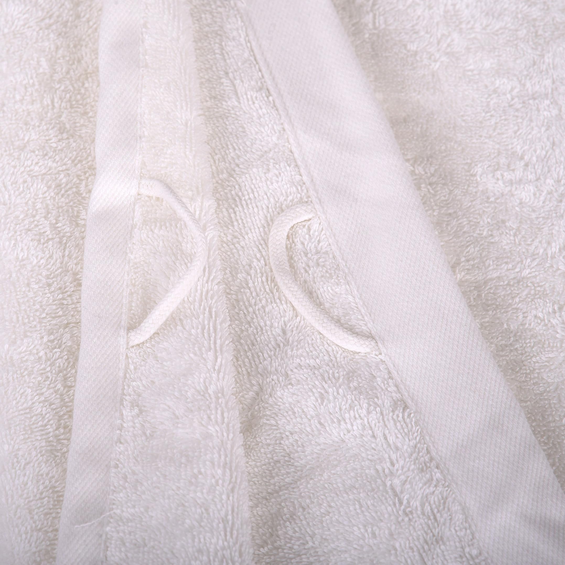 TOM TAILOR Hand Towels, Set of 2, 50 x 100 cm, 100% Cotton/Terry Towel, with Hanger and Label with Logo, Colour Bath Towel White (Crisp White)