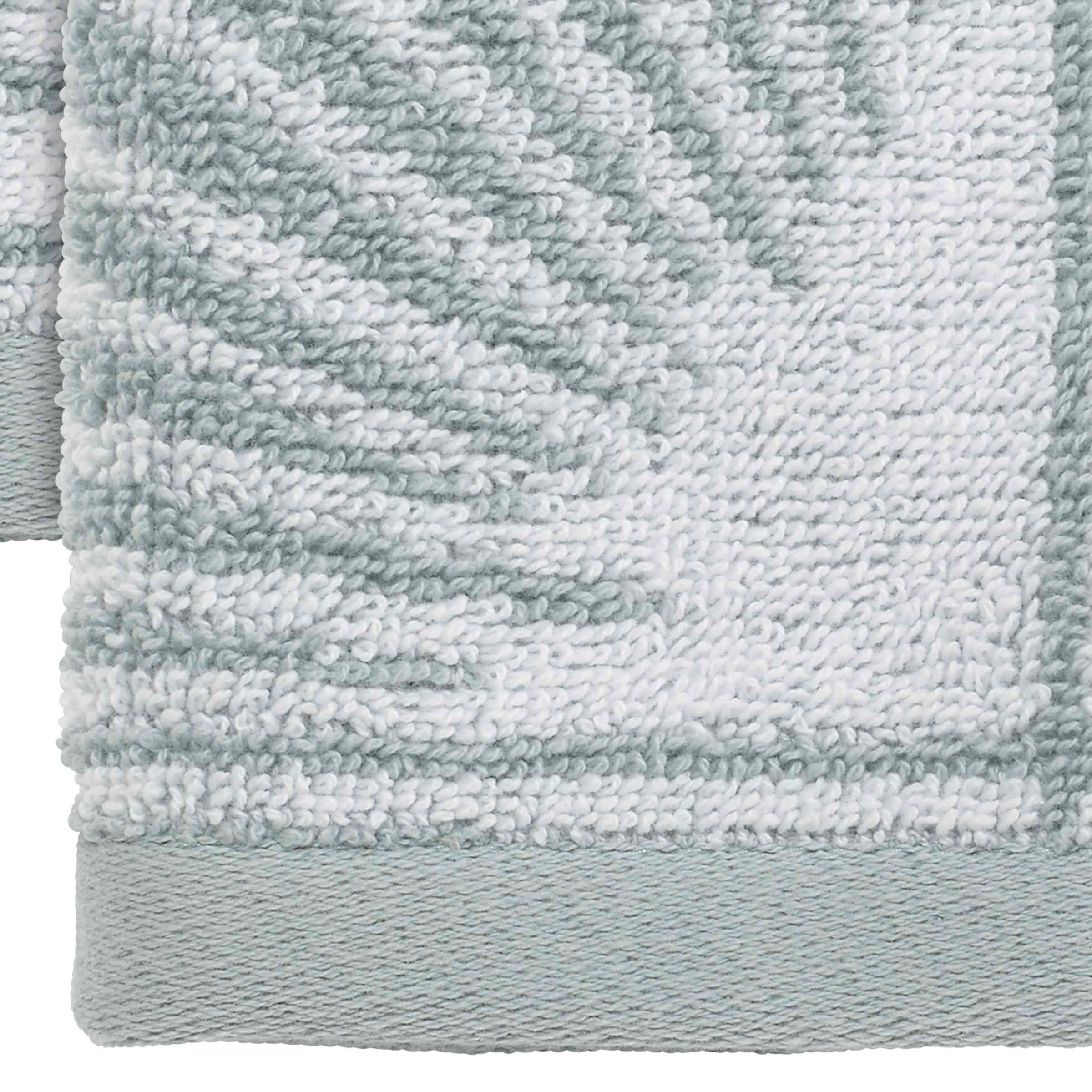 Nicole Miller - Hand Towels, Soft & Absorbent Cotton, Dorm Room Essentials, Set of 2 (Kendall Collection, Oasis)
