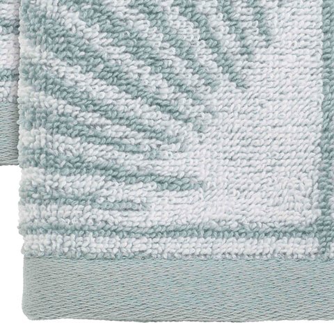 Nicole Miller - Hand Towels, Soft & Absorbent Cotton, Dorm Room Essentials, Set of 2 (Kendall Collection, Oasis)