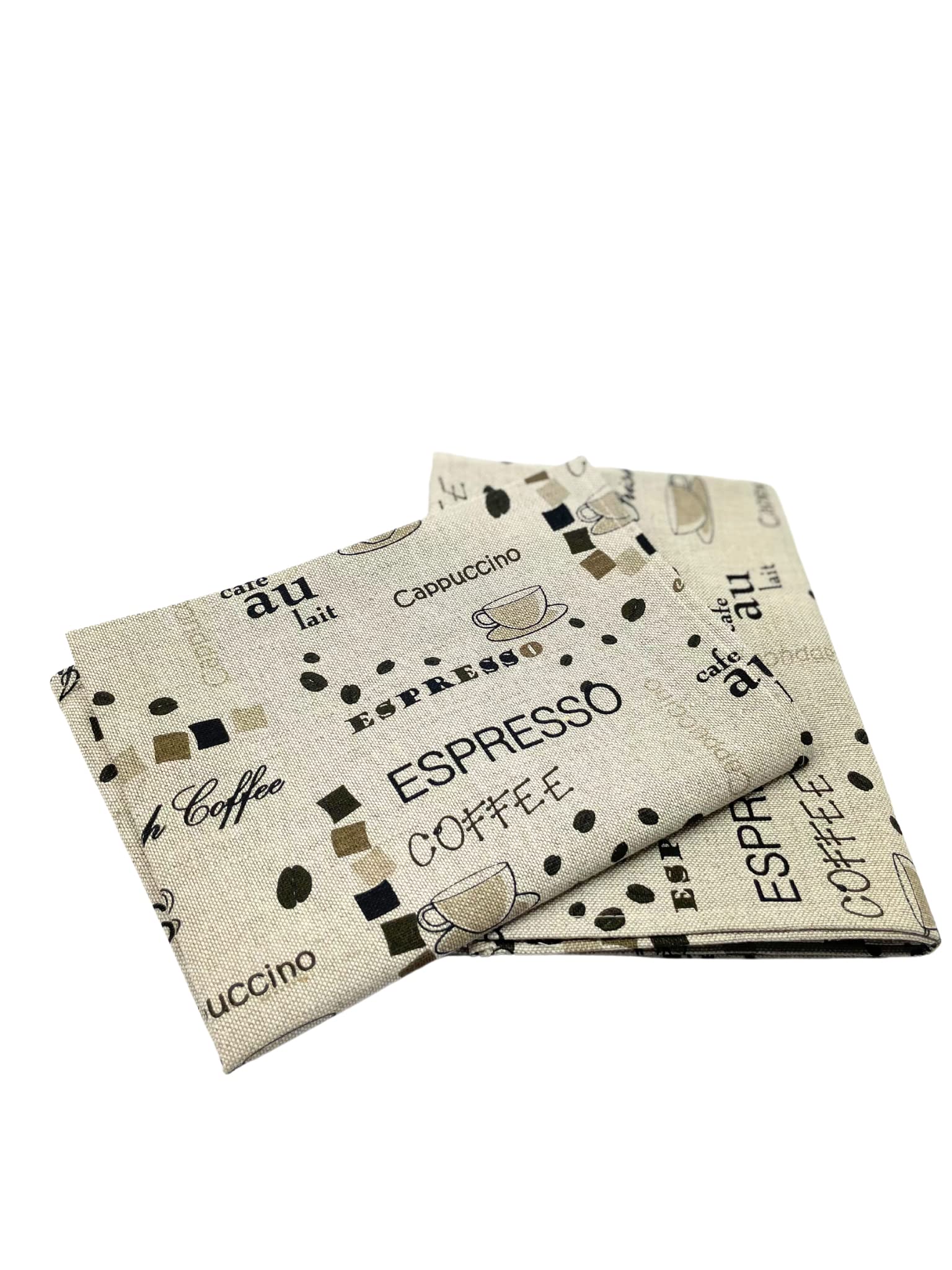 Ger3as Set of 2 Gourmet Tea Towels, Kitchen Towels, Linen Cotton Hand Towels, 50 x 70 cm, Half-Linen Stonewashed Jacquard or Printed Tea Towels