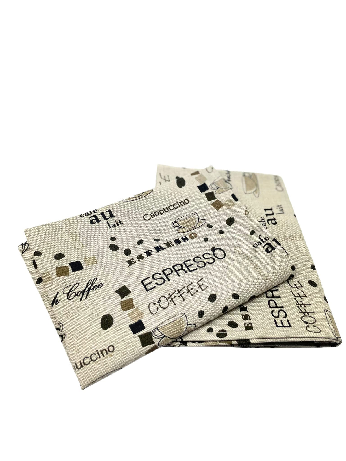 Ger3as Set of 2 Gourmet Tea Towels, Kitchen Towels, Linen Cotton Hand Towels, 50 x 70 cm, Half-Linen Stonewashed Jacquard or Printed Tea Towels