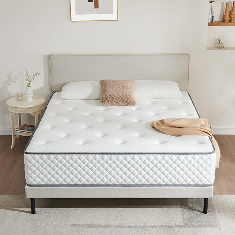 Sleremind Double Mattress,Hybrid Mattress,7-Zone Springs,135x190x25cm