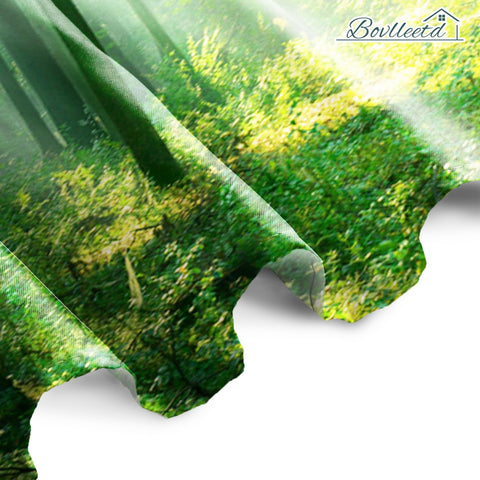 Bovlleetd 60x72inch Morning Forest Sunlight Bathroom Curtain 3D Printing Forest Scenery Natural Shower Curtain Green Woodland Waterproof Bath Curtain