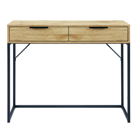 Julian Bowen Bali Dressing Table, 2 Drawer, Light Oak Effect - H80 x W100cm