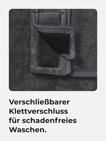 Sowel® Saunakilt Men's L/XL, 100% Organic Cotton, Sauna Towel with Fastening, Sauna Towel, 60 x 160 cm, Anthracite/Anthracite, L/XL