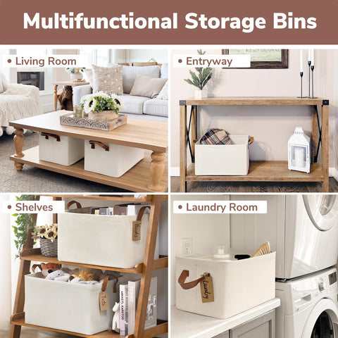CHICVITA Closet Storage Bins Storage Baskets for Shelves, Baskets for Organizing, Closet Organizers and Storage, Toy Storage Bins
