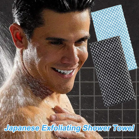 2Pcs Japanese Exfoliating Towel, Extra Long Exfoliating Shower Towel