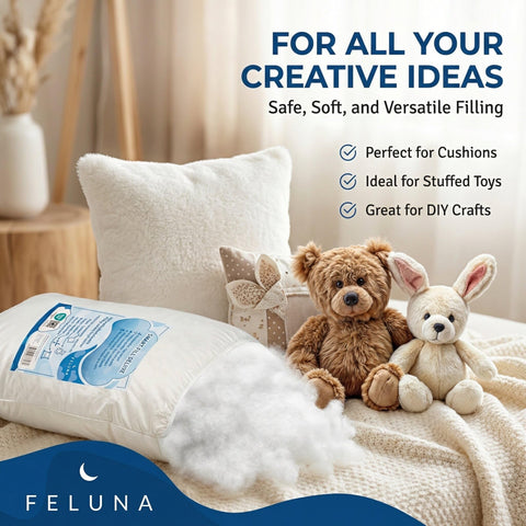 Feluna® Polyester Cushion Filling Stuffing - Washable, Oeko-Tex