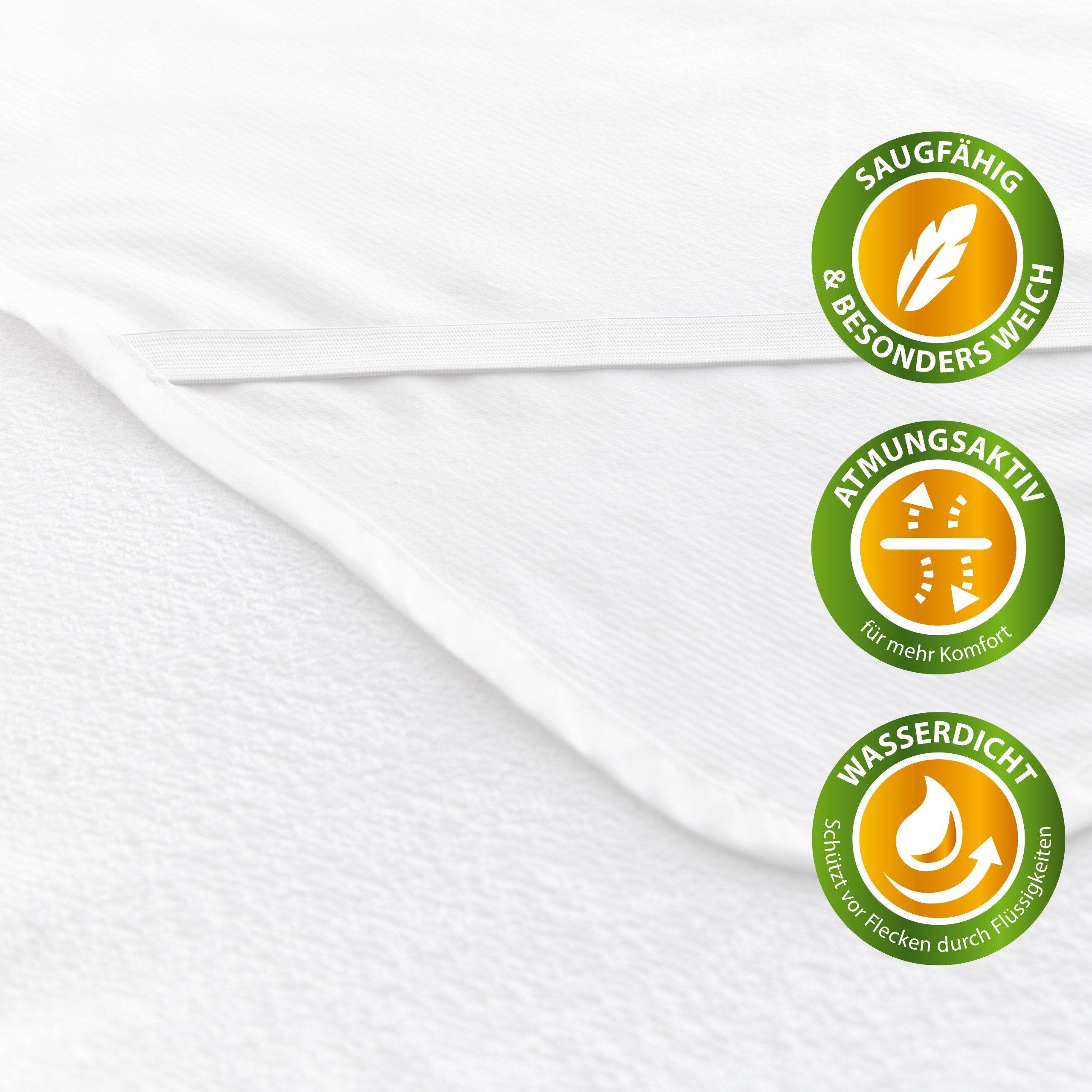 Lumaland 2x waterproof mattress cover 70 cm x 140 cm | Oeko-Tex certified, 100% cotton surface | Waterproof and breathable mattress cover
