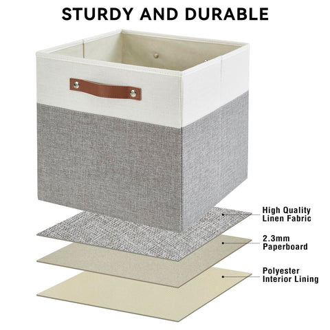 Bagnizer Collapsible Fabric Cube Storage Boxes, 33 x 33 x 33 cm, 4 Pack