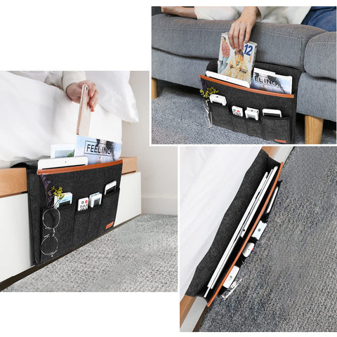 SIMBOOM Sofa Armrest Hanging Storage Bag - Dark Grey