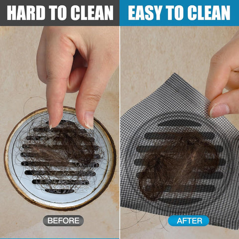 Shower Drain Hair Catcher, 12cm x 5m Self Adhesive Disposable Shower Drain Adapter, Drain Mesh Sticker Hair Sticker For Shower, with Plastic Spatula
