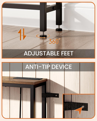 CHOEZON 200 cm Narrow Console Table with Power Outlet, 18 cm Skinny Sofa Table, Long Behind Couch Table with Charging Station, for Entryway, Hallway