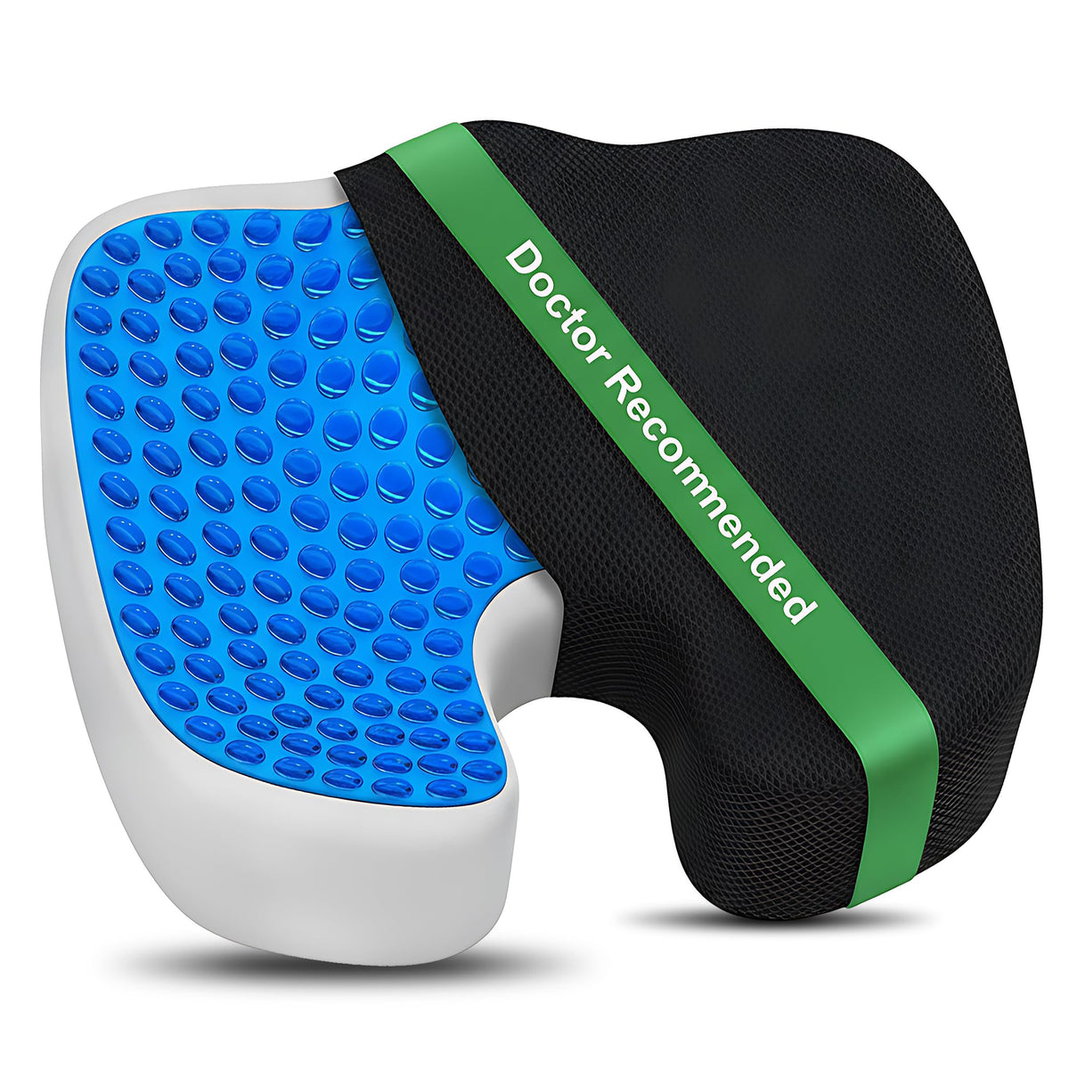 RKINC Orthopedic Memory Foam Seat Cushion, Relief for Sciatica, Back and Tailbone Coccyx Pain, Support Pad with Washable Cover