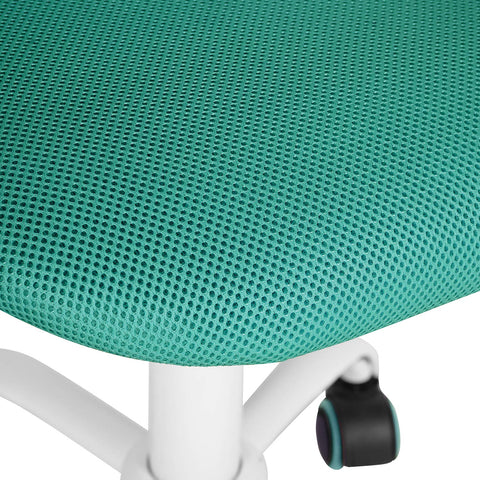 FurnitureR Compact Gaming Chair, PP Hollow Backrest, Adjustable Height, Ergonomic Swivel Foam Seat, 5 Wheels Iron Base, for Reading, Drawing, Gaming