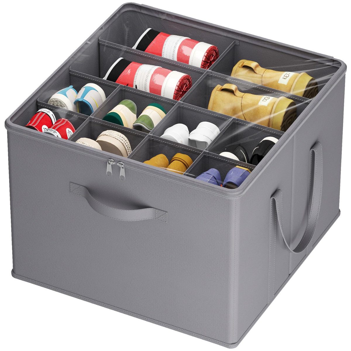 Lifewit Shoe Storage Organiser for Closet, Holder Box, 1 Pack, Gray