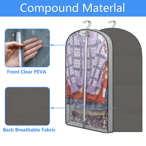 laeeyin Garment bags Suit cover bags for hanging clothes 100cm, Moth Proof Dress Bag Covers Damp-proof Suit Storage Bag Clothes