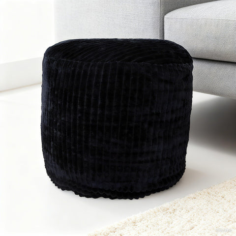 lygooh Unstuffed Footstool Bean Bag Cover Round Pouf Ottoman Foot Stool