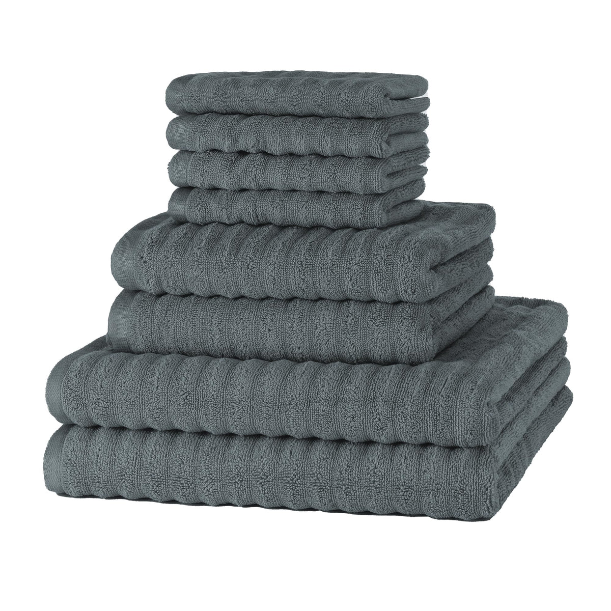 Merana OSLO towel set | quick-drying, soft & lint-free | terry luxury quality | 100% cotton terry | OEKO-TEX | 590 GSM | gift set | Dark gray