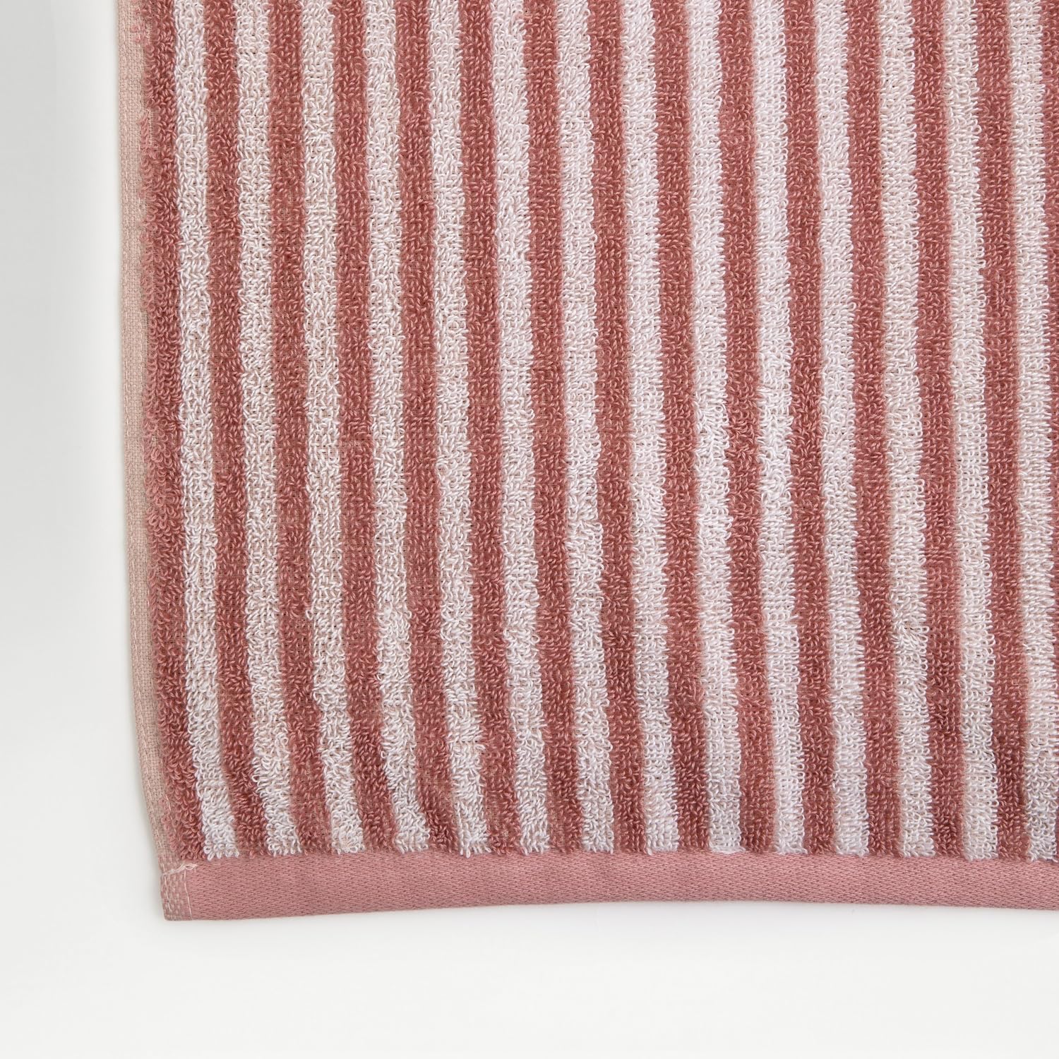 Christy Portobello Stripe Bath Sheets | Set of 2 | 100% Combed Cotton | 550GSM | 90cm x 160cm | Quick Dry | Rose Pink