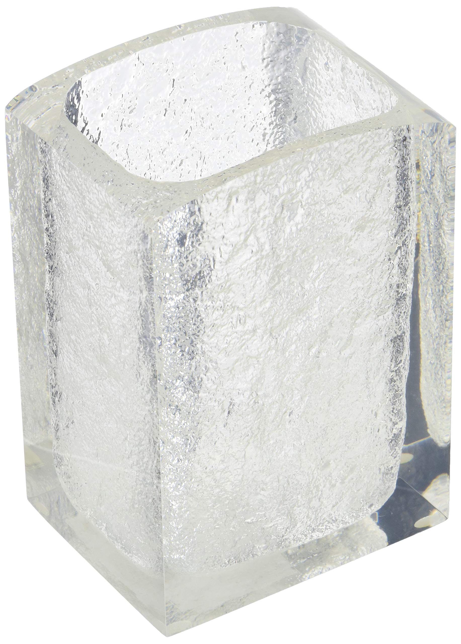 Gedy Antares Brush Holder, Resin, White, 6.2 x 8 x 11.7
