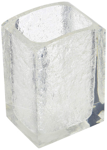 Gedy Antares Brush Holder, Resin, White, 6.2 x 8 x 11.7