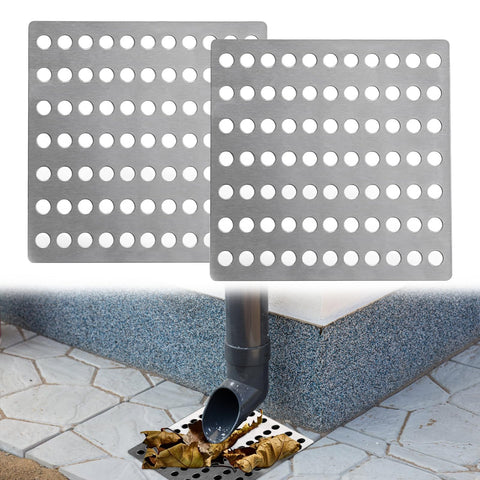 2Pack Square Drain Covers Outdoor Steel Rustproof Mesh Drainage