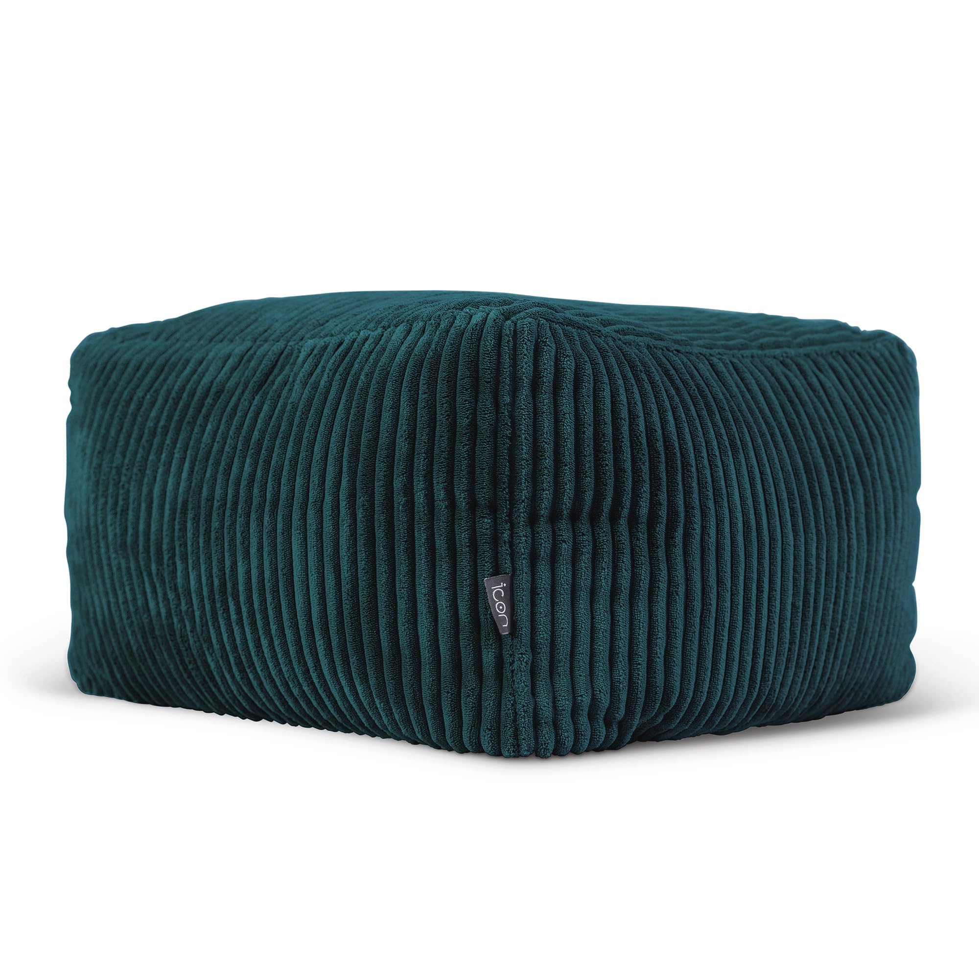 icon Amara Small Cord Bean Bag Footstool with Filling Included, Teal