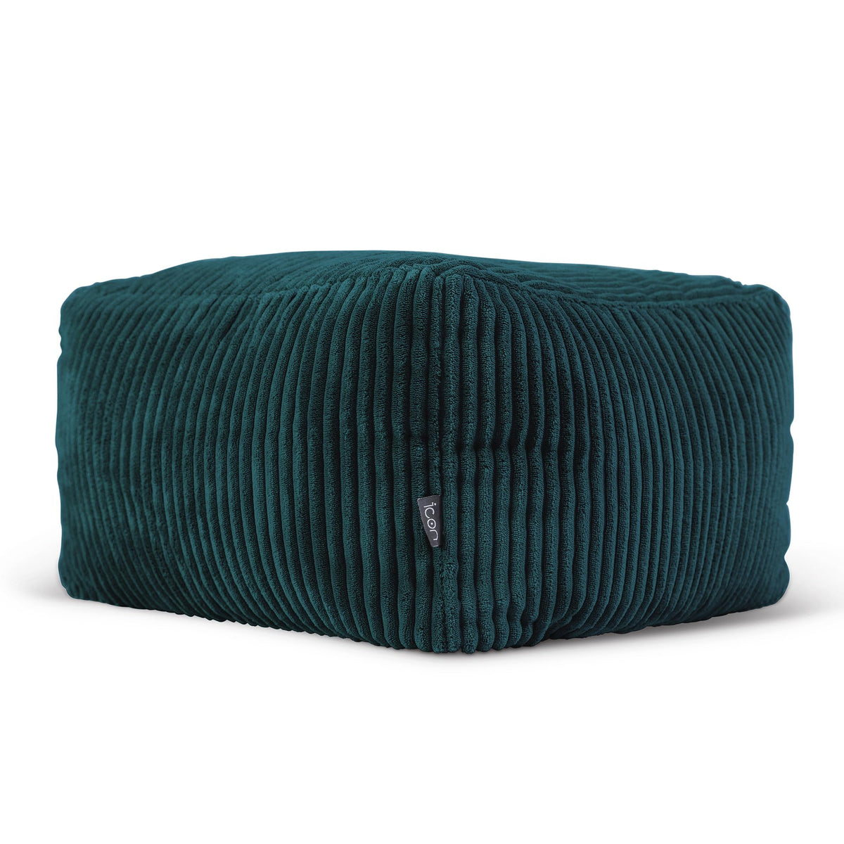icon Amara Small Cord Bean Bag Footstool with Filling Included, Teal