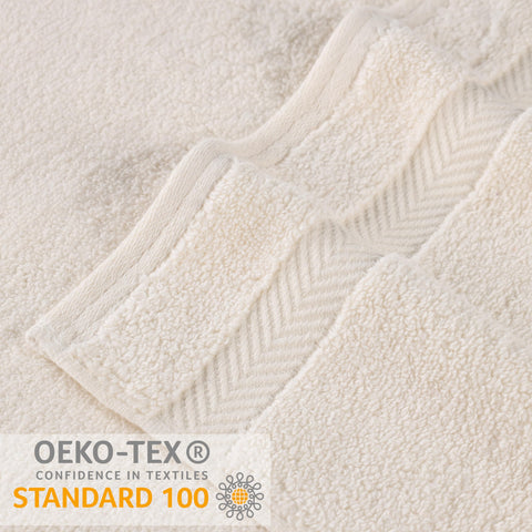 Superior Collection 100% Zero Twist Cotton Super Soft and Absorbent Bath Towel Set, Ivory (Set of 2)