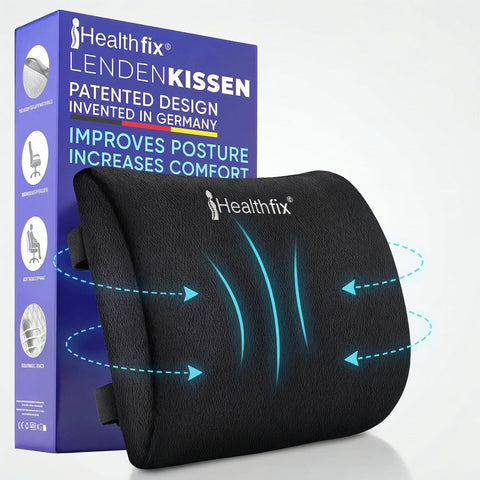 Healthfix® Car Lumbar Support Pillow | Back Cushion to Help Improve Posture (Hard)