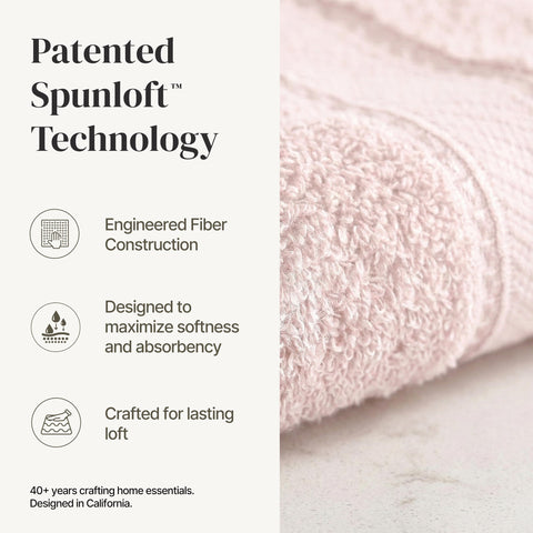 Modern Threads Spun Loft 6-Piece 100% Combed Cotton Set-Bath, Hand Towels, & Washcloths Super Absorbent & Quick Dry-600 GSM-Soft & Plush
