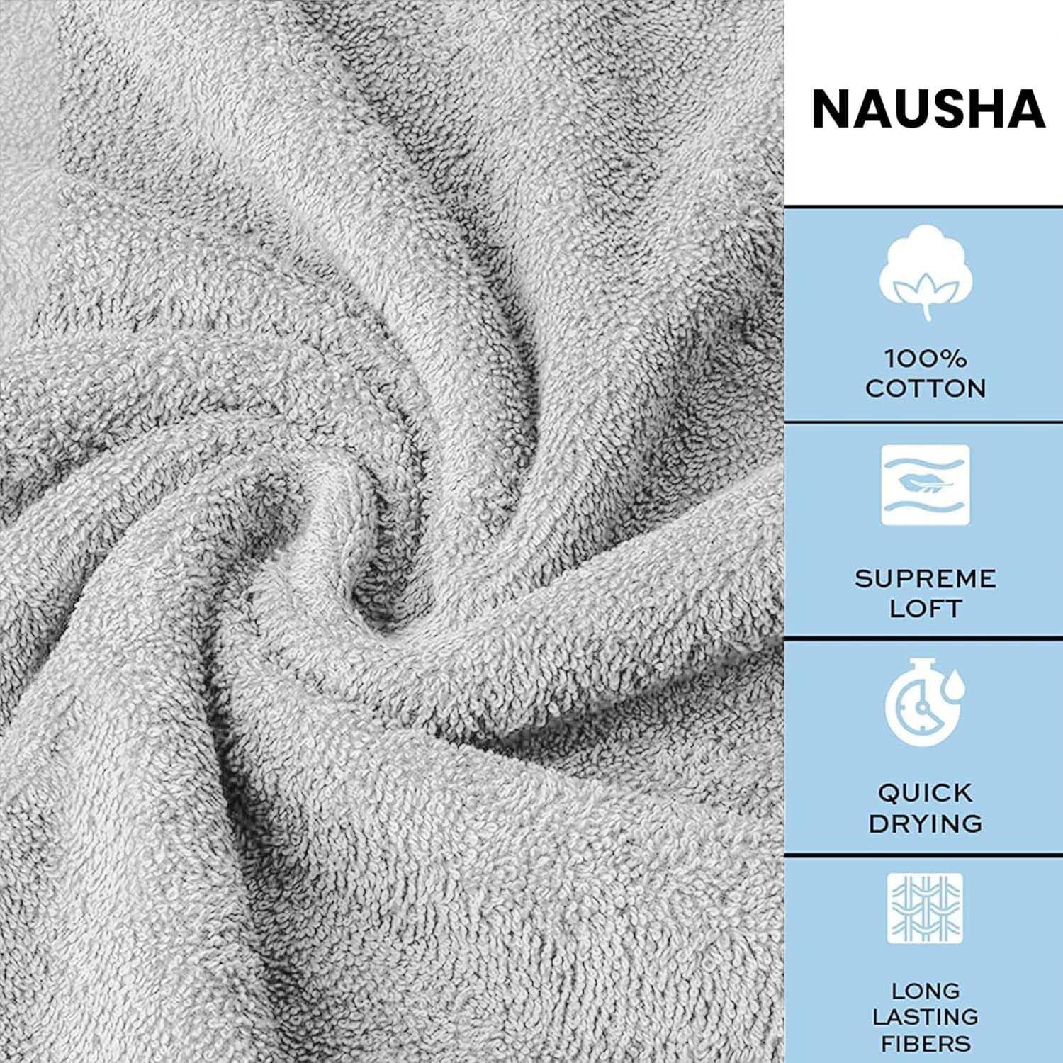 Hieftan Towels Bath Sheet Set – 100% Cotton Pack of 2 Extra Large Bath Sheets Towel 600gsm Highly Absorbent Rapid Dry Super Sheets for Bathroom 140 X