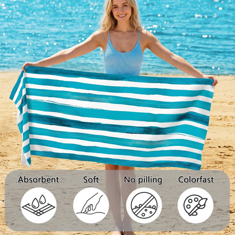 Microfibre Beach Towel Extra Large 160x80cm – Oversized Sand Free Quick Dry Beach Towels for Adults