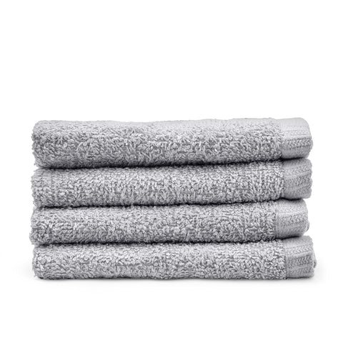Catherine Lansfield Quick Dry Cotton Face Cloth 4 Pack Grey
