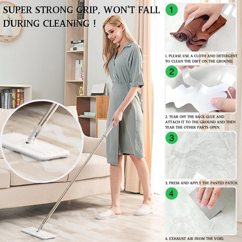 LUFFLOK 24 Pcs Bath Stickers Non Slip Bath Stickers Transparent