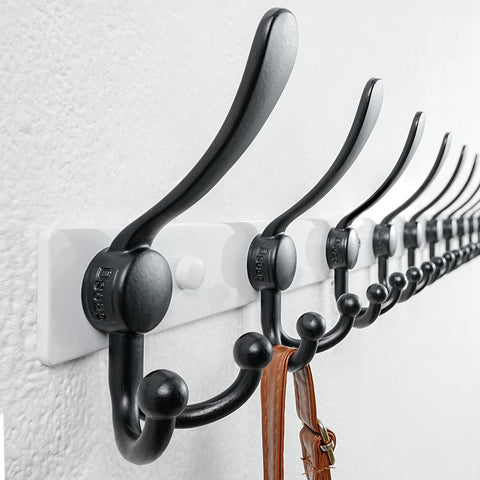 Dseap Coat Rack Wall Mount 94cm, Heavy Duty 2.5mm Base vs Flimsy 1mm, Double-Thick Solid Anti-Snap Hooks