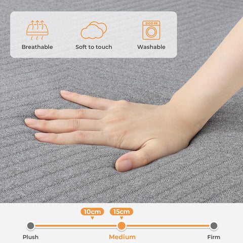 Vesgantti Folding Mattress Small Single 15CM Memory Foam Foldable Mattress