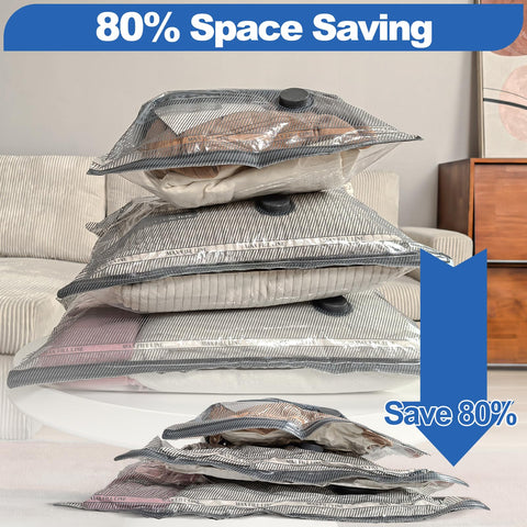 Vacbird Vacuum Storage Bags with Electric Pumps for Travel, 15 Pack
