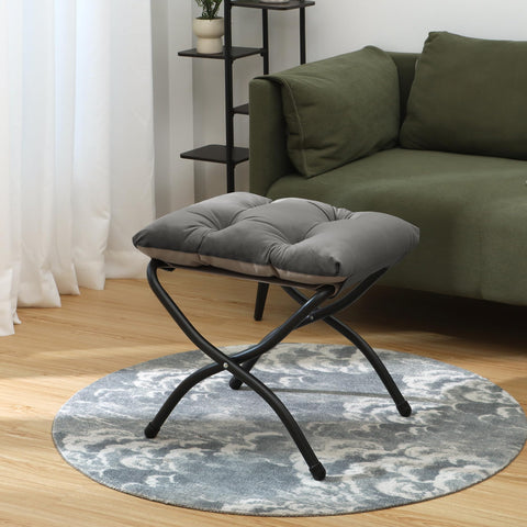 Mordchil EU 15"(H) Folding Ottoman, Foldable Footrest Stool, Portable Small Foot Stool for Couch, Collapsible Foot Rest Ottoman for Sofa