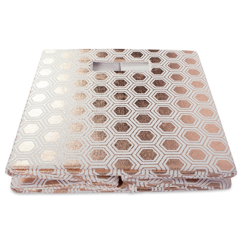 DII Hard Sided Collapsible Fabric Storage Container for Nursery, Offices, & Home Organization, (11x11x11") - Honeycomb Copper