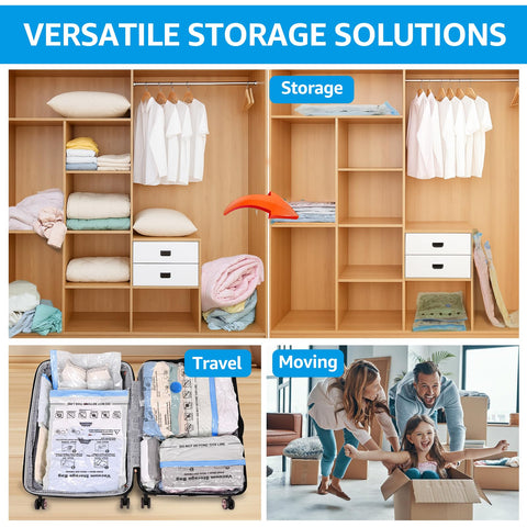 BoxLegend Vacuum Storage Bags Space Saving Bags 6 Pieces 80x60cm Premium Ultra Strong, Anti-Leak & Reusable for Clothes, Bedding & Duvets