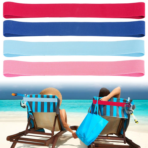 4 Pack Towel Bands for sun Loungers,Elastic Bands for Sunbed Towel, Windproof Towel Bands, Better Towel Chair Clips Beach Towel Holder for Chair