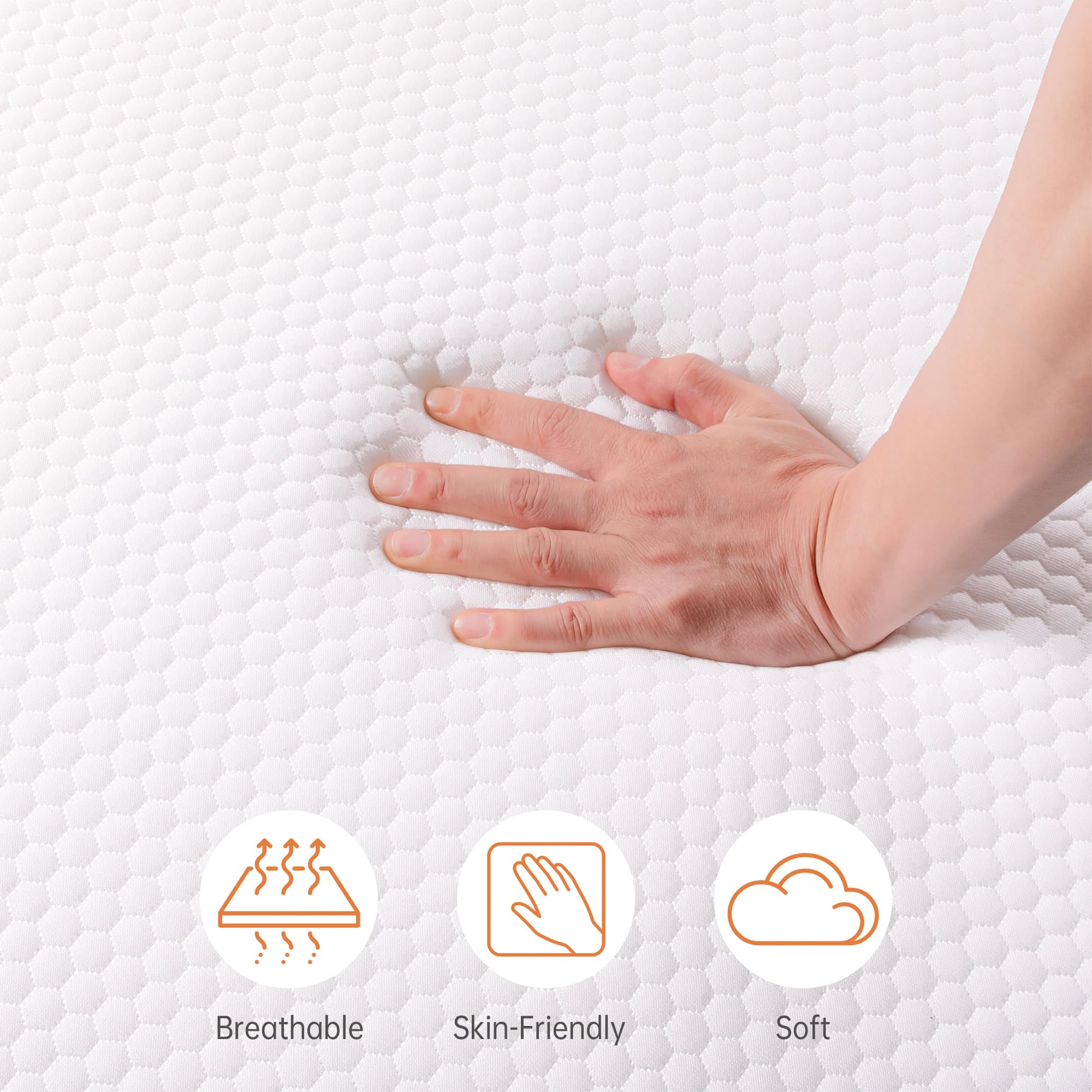 TeQsli Small Single Foldable Mattress, 15CM Memory Foam Folding Mattress with Removable Washable Cover, for Guest Beds, Camping and Road Trips