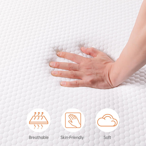 TeQsli Double Foldable Mattress, 10CM Memory Foam Folding Mattress with Removable Washable Cover, for Guest Beds, Camping and Road Trips