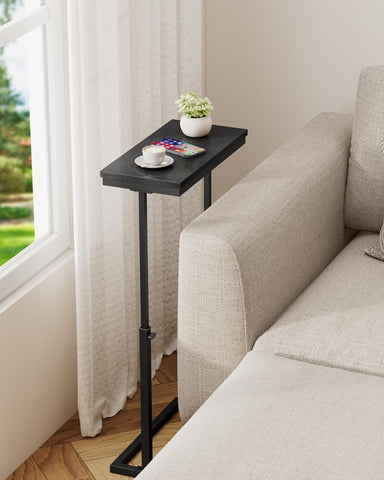 TUTOTAK End Table, Side Table, Tall Couch Table, Sofa Table, Living Room, Bed Room, Black TB01BK0832EU
