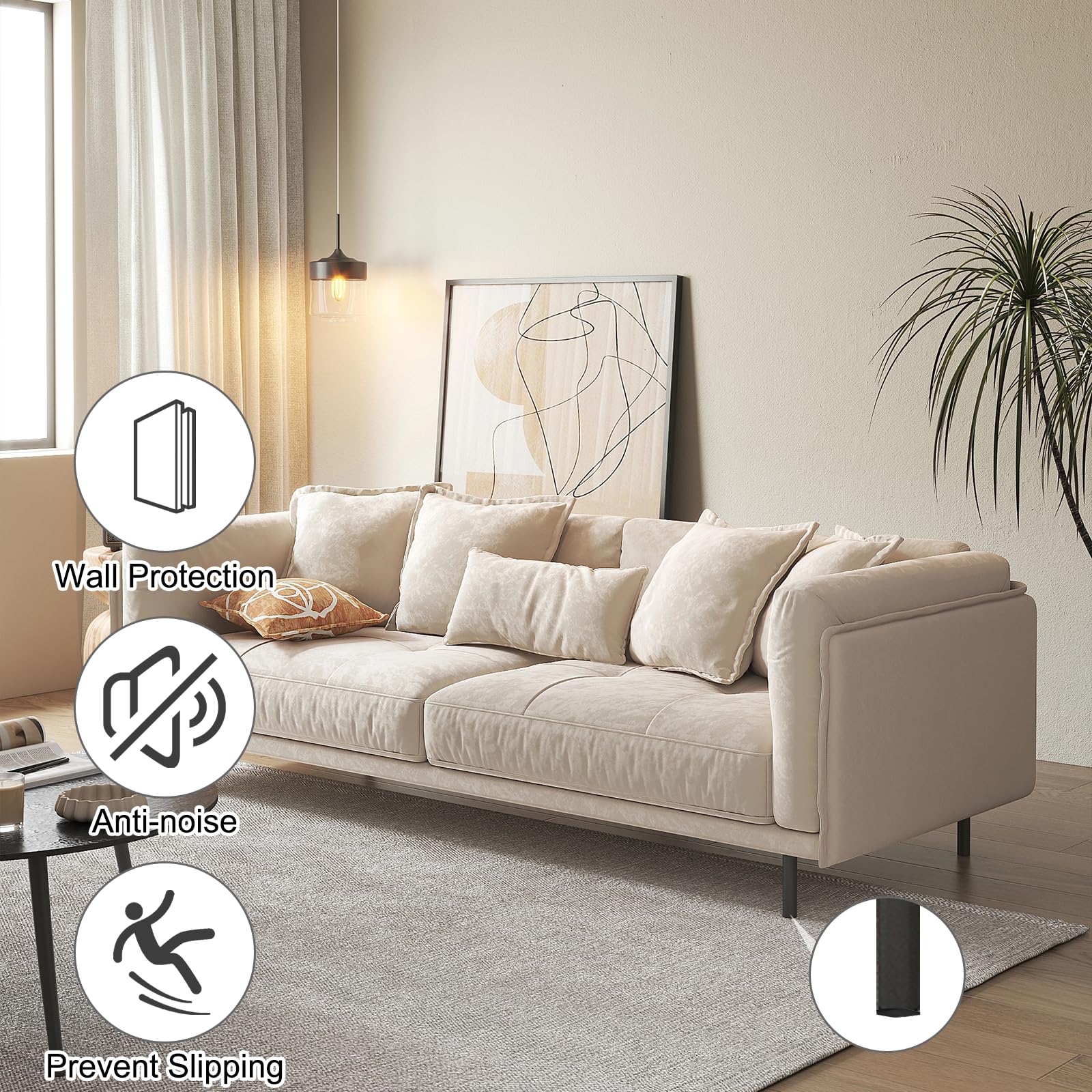 Furniture bed Headboard Stoppers, 10 PCS Self Adhesive EVA Foam Anti Shake Fixers for Wall Beds