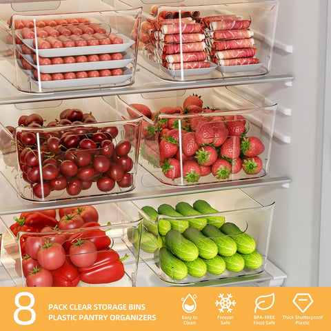 MSHOMELY 8 Pack Pantry Organisers and Storage kitchen storage containers
