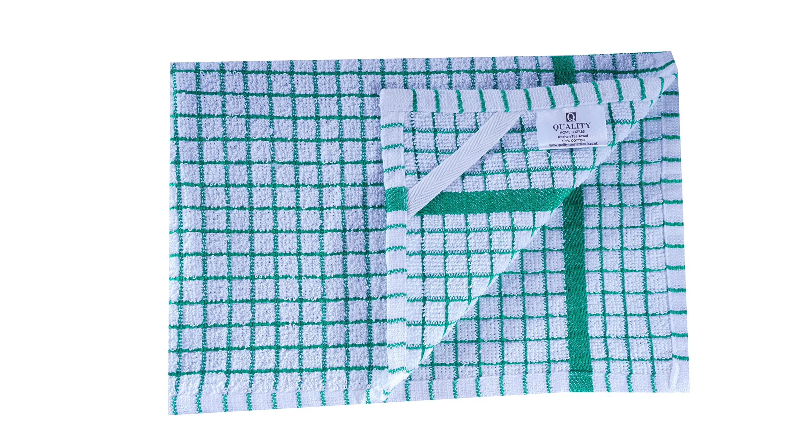 QUALITY HOME TEXTILES 100% Cotton Luxury Terry Towelling Tea Towels | Pack of 3| Kitchen Hand Towels Dish Cloth Super Absorbent Soft Touch